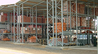 Nave autoportante de estanterías de paletización